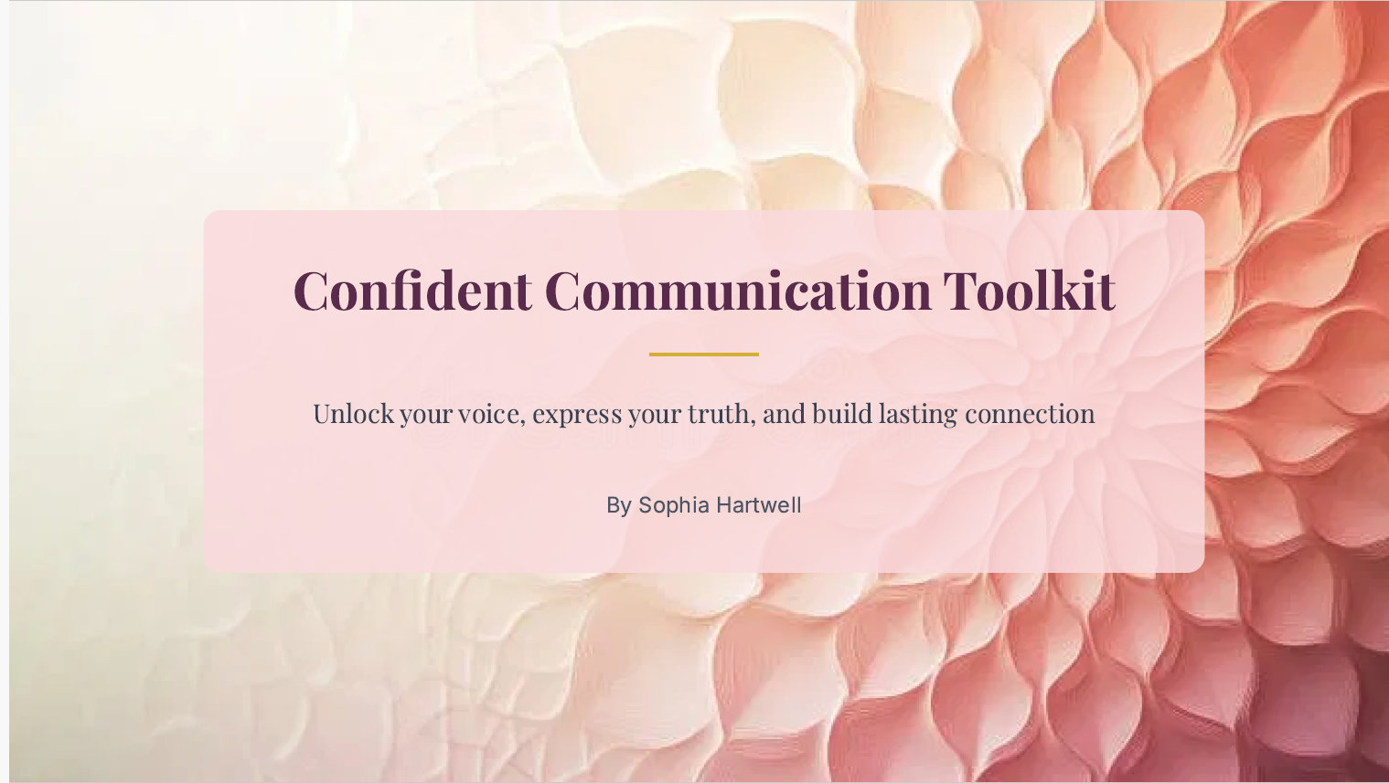 Confident Communication Toolkit mockup