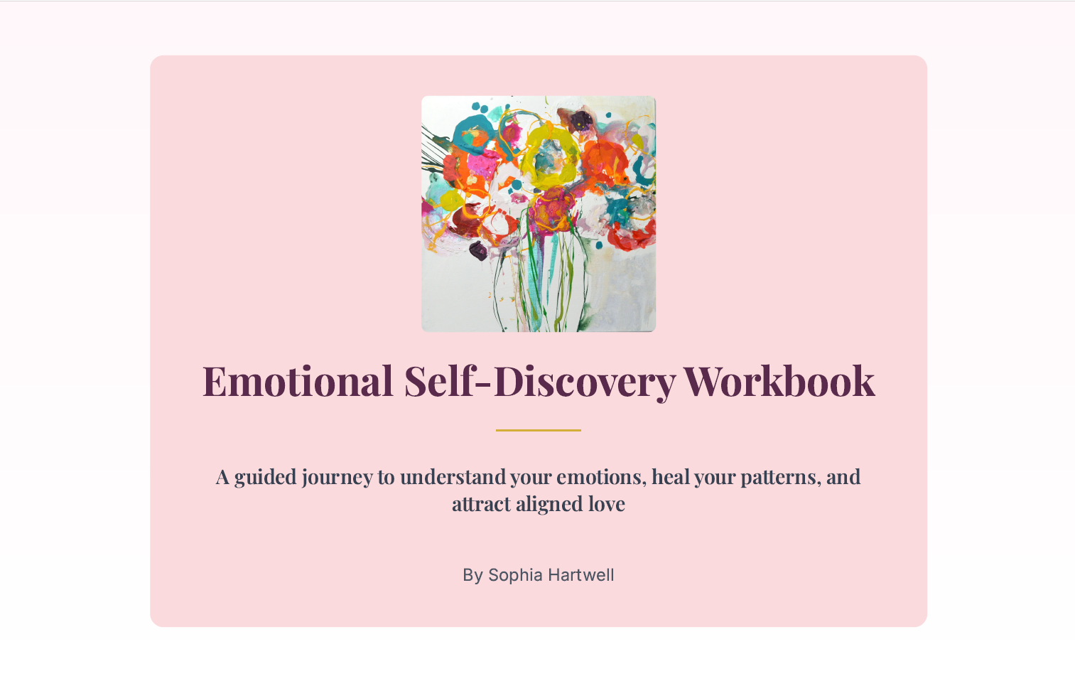 Confident Emotional Self Discovery Workbook mockup